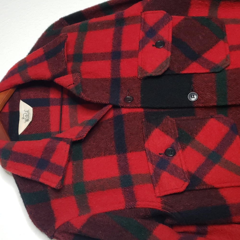 Vintage Woolrich Mackinaw Buffalo Plaid Hunting Jacket Size 42 Lumberjack Thick - Picture 4 of 16